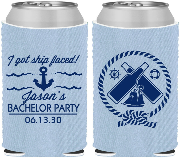 Custom Bachelor Party Neoprene Can Coolers - Anchor | 40054