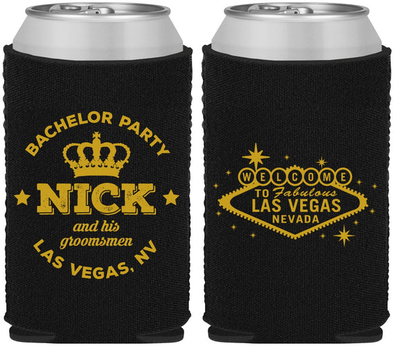 Custom Bachelor Party Neoprene Can Coolers - Last Vegas | 40059