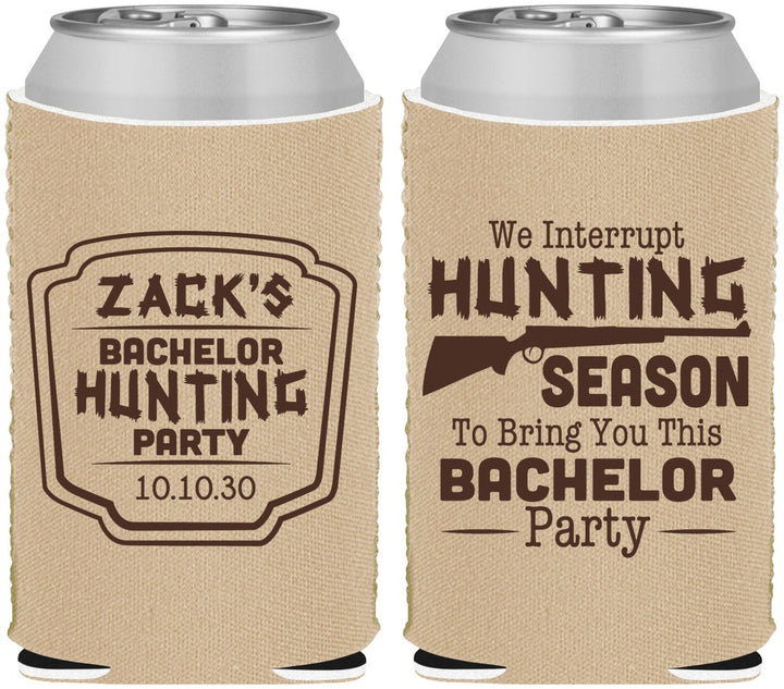 Custom Bachelor Party Neoprene Can Coolers - Hunting Season | 40063