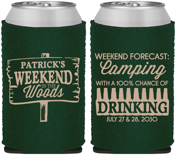 Custom Bachelor Party Neoprene Can Coolers - Camping | 40064