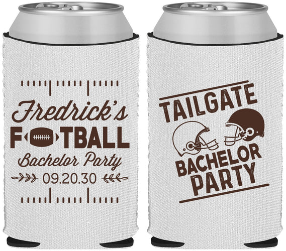 Custom Bachelor Party Neoprene Can Coolers - Football | 40067