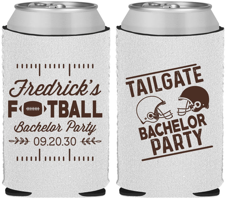 Custom Bachelor Party Neoprene Can Coolers - Football | 40067
