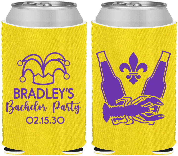 Custom Bachelor Party Neoprene Can Coolers - New Orleans | 40077