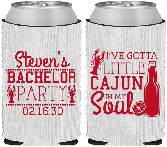 Custom Bachelor Party Neoprene Can Coolers - Cajun In My Soul | 40078