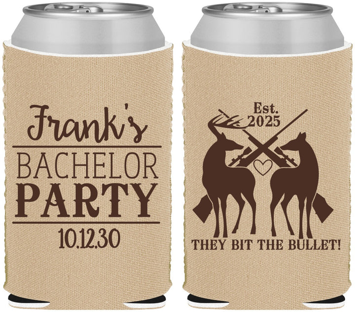 Custom Bachelor Party Neoprene Can Coolers - Hunting | 40083