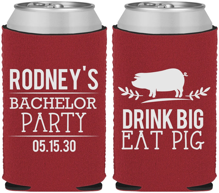 Custom Bachelor Party Neoprene Can Coolers - Bbq | 40088