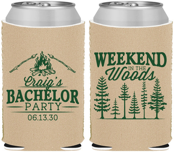 Custom Bachelor Party Neoprene Can Coolers - Camping | 40093