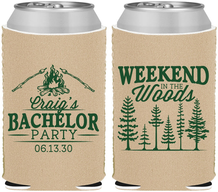 Custom Bachelor Party Neoprene Can Coolers - Camping | 40093