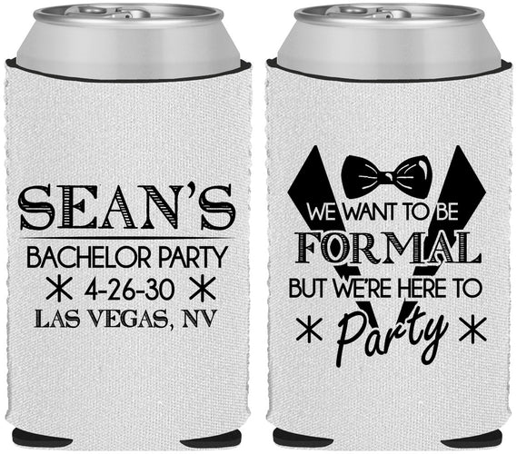 Custom Bachelor Party Neoprene Can Coolers - Forma | 40098