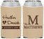 Custom Wedding Neoprene Can Coolers - Monogram | 402