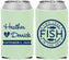 Custom Wedding Neoprene Can Coolers - Two Less Fish In The Sea | 420