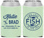 Custom Wedding Neoprene Can Coolers - Two Less Fish In The Sea | 421