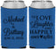Custom Wedding Neoprene Can Coolers - Love Laughter Happily | 432