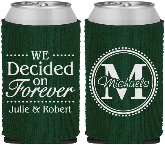 Custom Wedding Neoprene Can Coolers - Monogram | 435