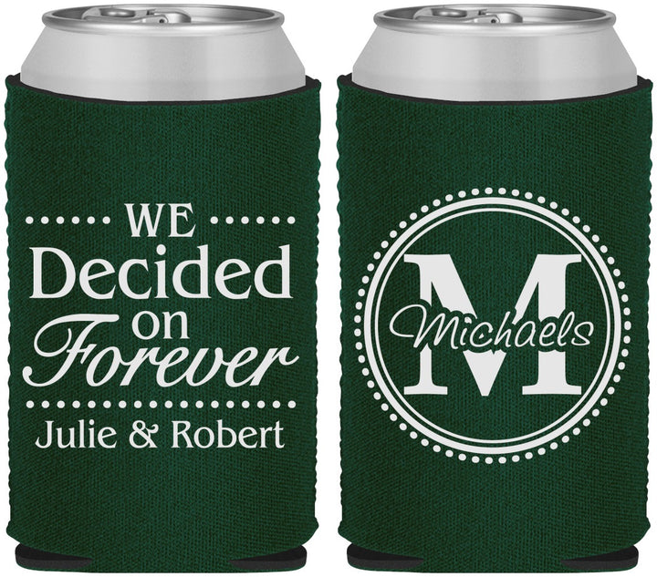 Custom Wedding Neoprene Can Coolers - Monogram | 435