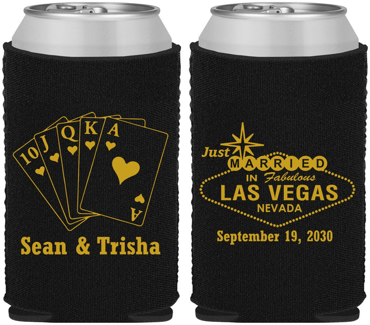 Custom Wedding Neoprene Can Coolers - Las Vegas | 453