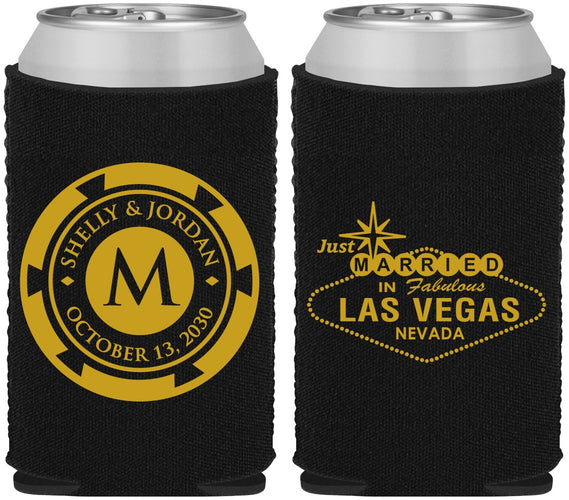 Custom Wedding Neoprene Can Coolers - Las Vegas | 454