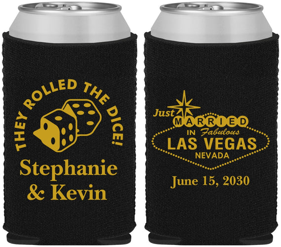 Custom Wedding Neoprene Can Coolers - Las Vegas | 455