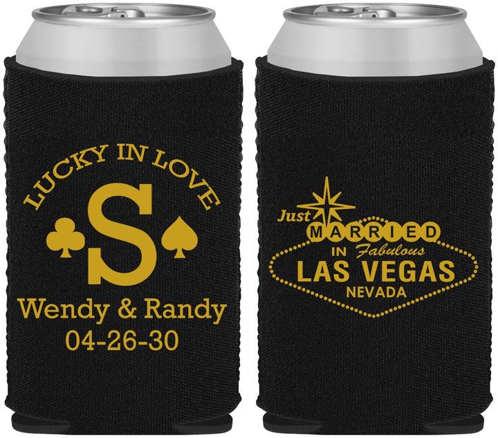 Custom Wedding Neoprene Can Coolers - Las Vegas | 456