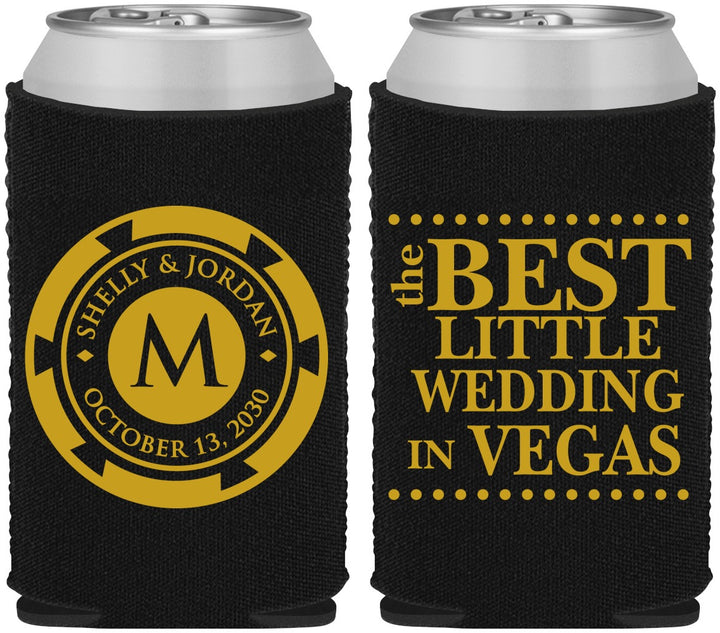 Custom Wedding Neoprene Can Coolers - Las Vegas | 457