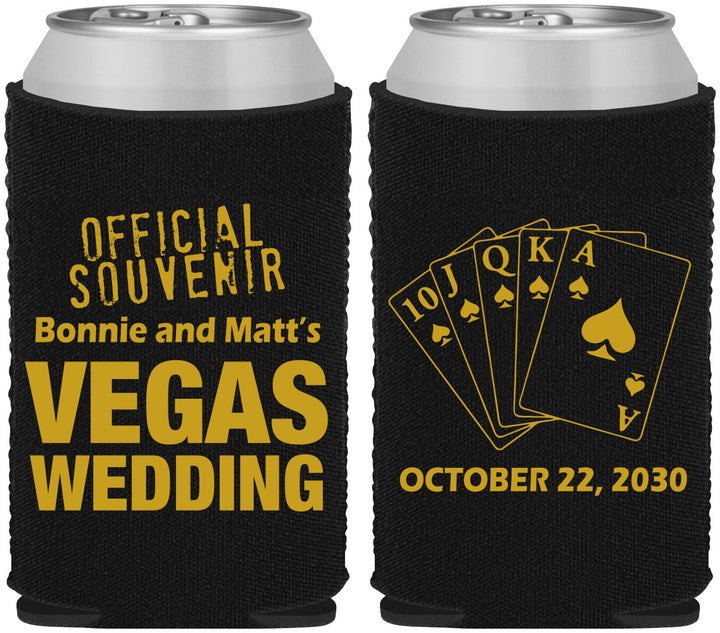 Custom Wedding Neoprene Can Coolers - Las Vegas | 465