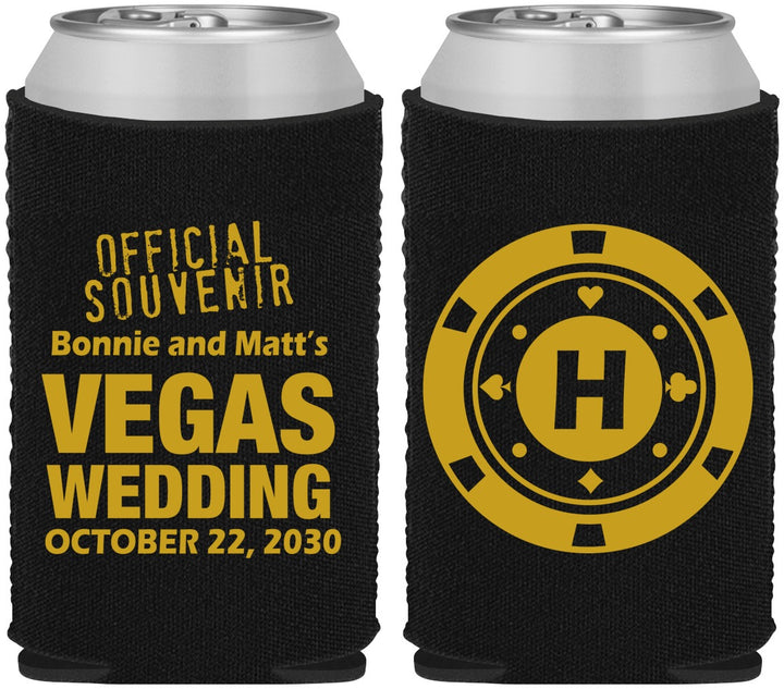 Custom Wedding Neoprene Can Coolers - Las Vegas | 467