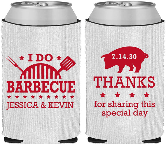 Custom Wedding Neoprene Can Coolers - I Do Barbecue Bbq | 470