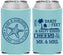 Custom Wedding Neoprene Can Coolers - Sandy Feet Salty Kisses | 488