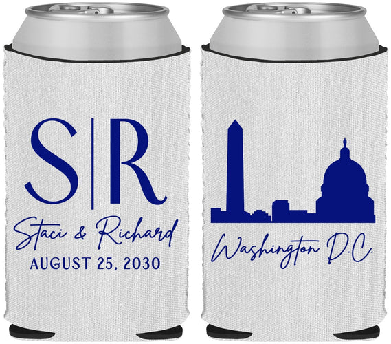 Custom Wedding Neoprene Can Coolers - Washington Dc | 500