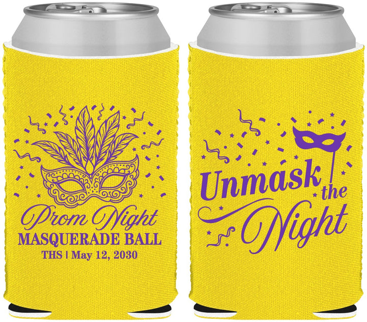 Custom Prom Neoprene Can Coolers - Masquerade Ball | 50011