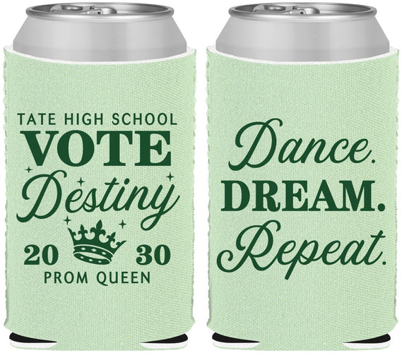 Custom Prom Neoprene Can Coolers - Queen Vote | 50016