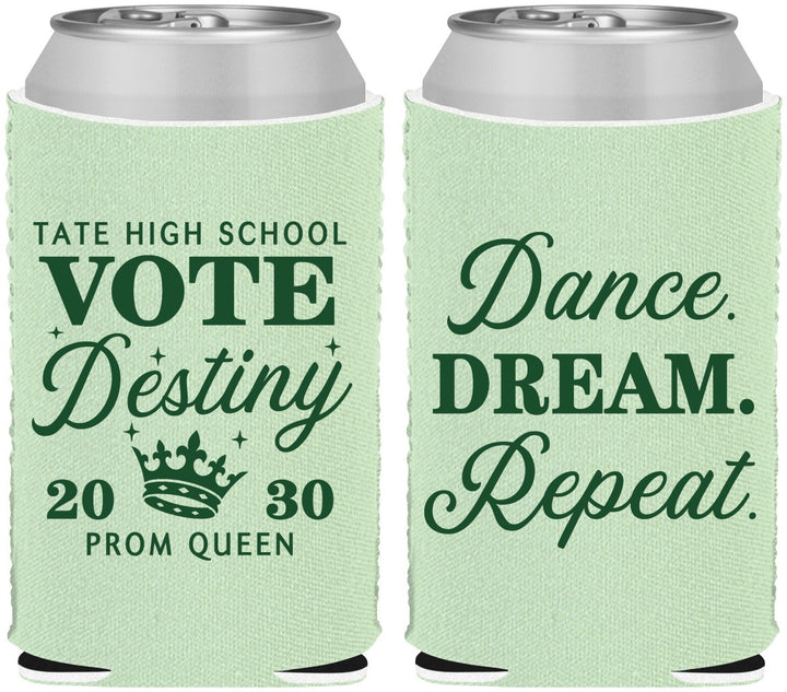 Custom Prom Neoprene Can Coolers - Queen Vote | 50016