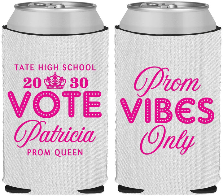 Custom Prom Neoprene Can Coolers - Queen Vote | 50017
