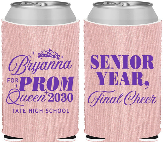 Custom Prom Neoprene Can Coolers - Queen Vote | 50018
