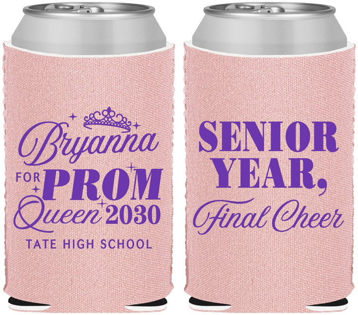 Custom Prom Neoprene Can Coolers - Queen Vote | 50018