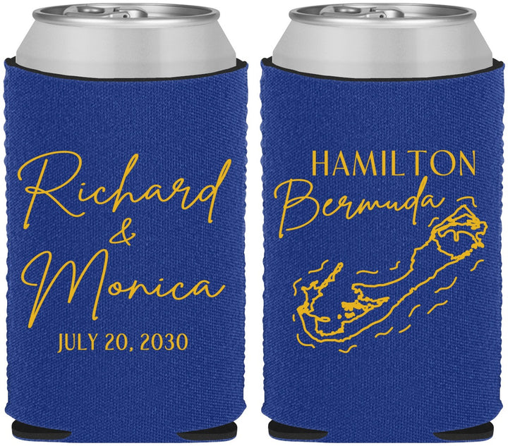 Custom Wedding Neoprene Can Coolers - Bermuda | 512