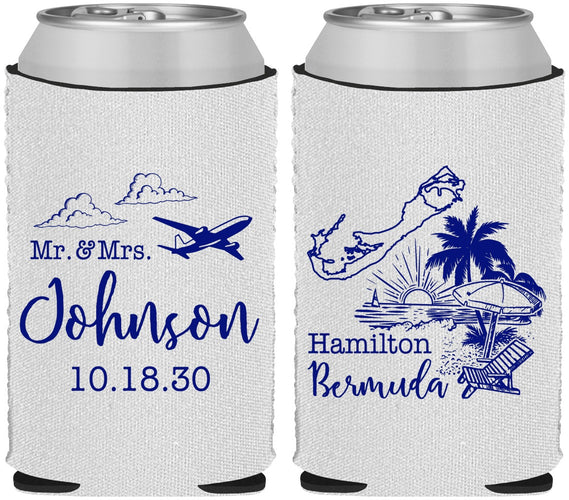Custom Wedding Neoprene Can Coolers - Bermuda | 513