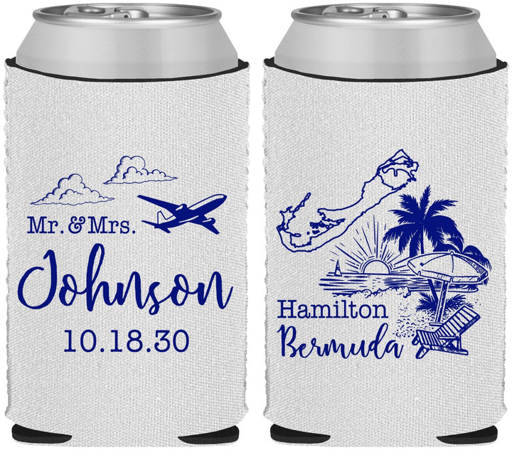 Custom Wedding Neoprene Can Coolers - Bermuda | 513