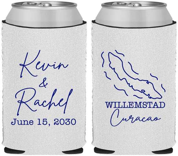 Custom Wedding Neoprene Can Coolers - Curacao | 520