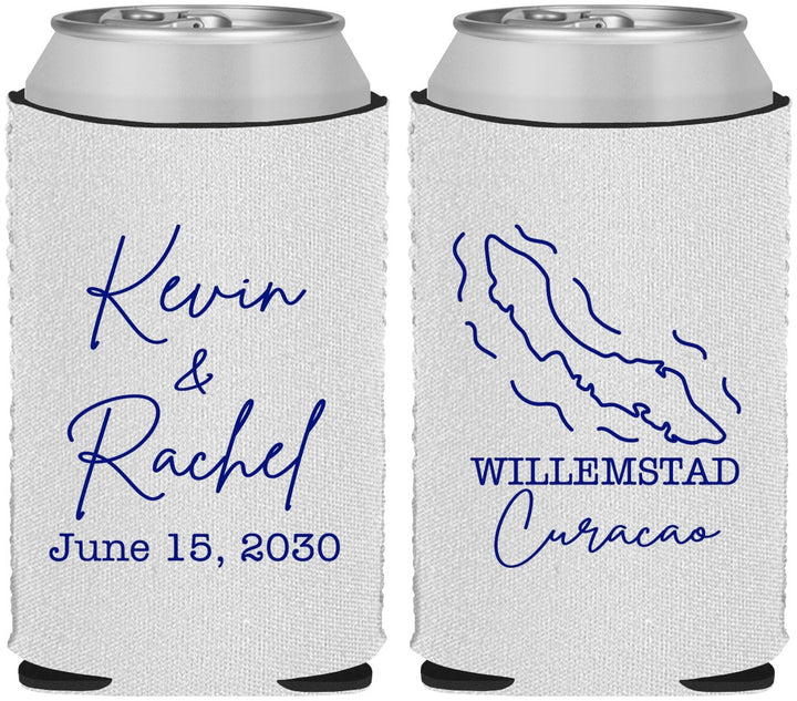 Custom Wedding Neoprene Can Coolers - Curacao | 520