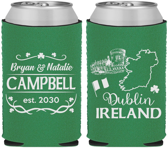 Custom Wedding Neoprene Can Coolers - Ireland | 529