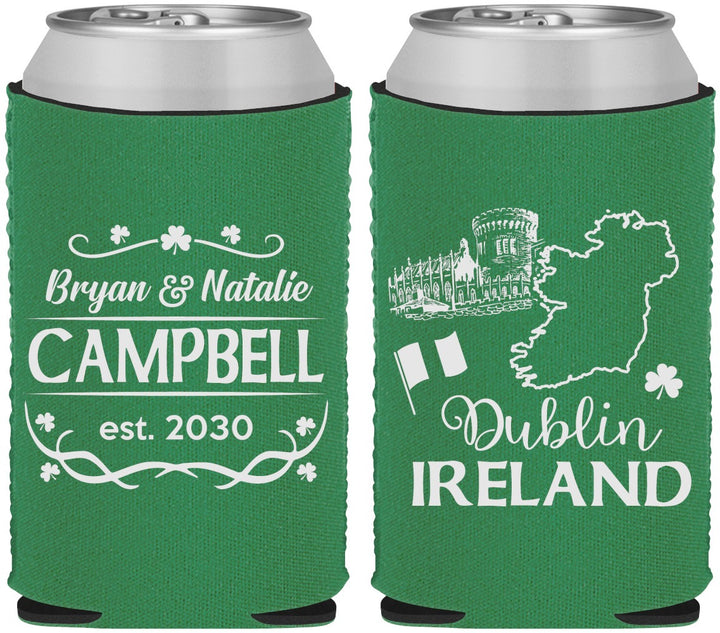 Custom Wedding Neoprene Can Coolers - Ireland | 529