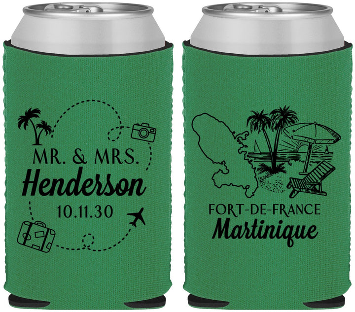 Custom Wedding Neoprene Can Coolers - Martinique | 533