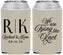 Custom Wedding Neoprene Can Coolers - Monogram Tying Knot | 559