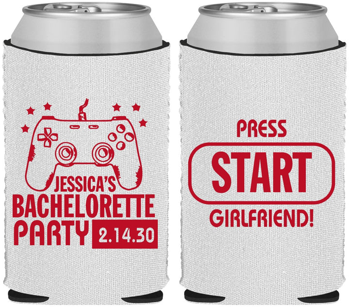 Custom Bachelorette Neoprene Can Coolers - Video Games | 60009