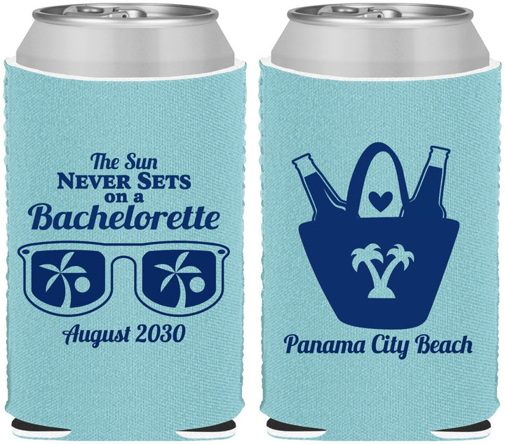 Custom Bachelorette Neoprene Can Coolers - Beach | 60010