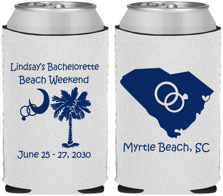 Custom Bachelorette Neoprene Can Coolers - South Carolina | 60012