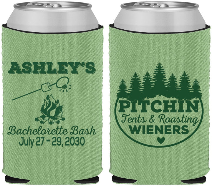 Custom Bachelorette Neoprene Can Coolers - Camping | 60018