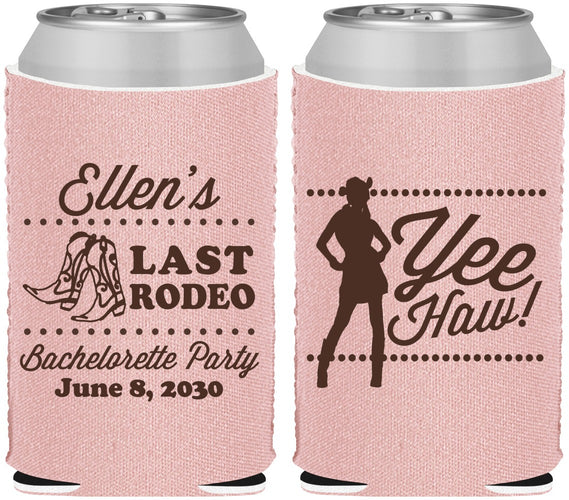Custom Bachelorette Neoprene Can Coolers - Last Rodeo | 60021