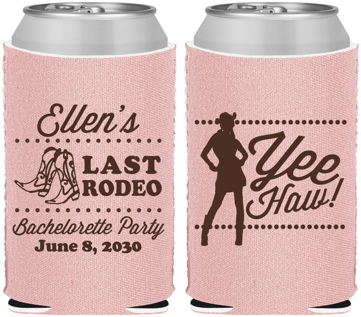 Custom Bachelorette Neoprene Can Coolers - Last Rodeo | 60021